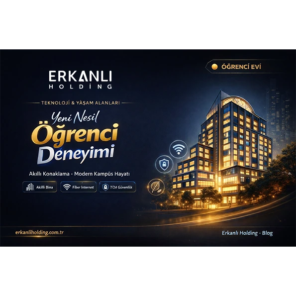 Erkanlı Holding öğrenci evi modern ve güvenli öğrenci yaşam alanı